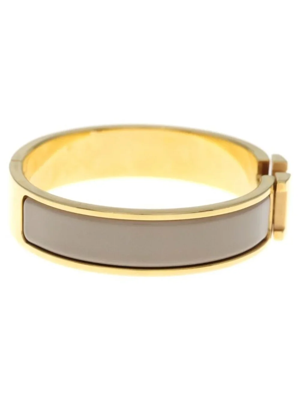 Hermes Clic H Bracelet Gold Beige